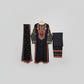 balck embroidered kameez with dupatta and trousers