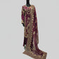 plum colour kameez with sharara and embroidered dupatta