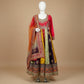 BnIL Rainbow Symphony | Multi-Colour Raw Silk Dress & Orange Chiffon Dupatta