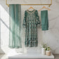 JZM Emerald Enchantment | Hand Embellished Long Dress with Embroidered Dupatta