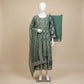 JZM Emerald Enchantment | Hand Embellished Long Dress with Embroidered Dupatta