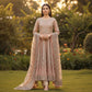 JZM Peach Blossom | Hand Embellished Embroidered Dress & Dupatta Set
