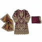 Falak Royal Plum | Embroidered Kameez with Multi-Panel Dupatta &amp; Palazzo