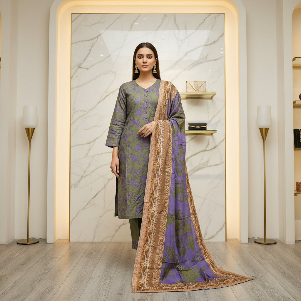 MHM Floral Print Pure Viscose Linen Shalwar Kameez – 8 Prints for Everyday & Eid