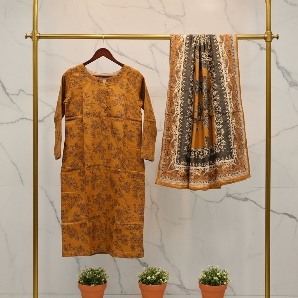 MHM Floral Print Pure Viscose Linen Shalwar Kameez – 8 Prints for Everyday & Eid