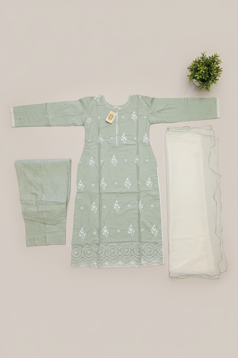 Textured Pastel Collection: Butter Yellow, Pastel Peach, Mint & Sage Shalwar Kameez | Everyday Eid Wear M to 8XL