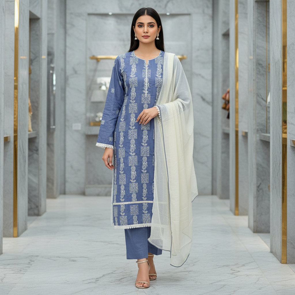 Dusty Periwinkle , Mustard Yellow and Muted Coral | Everyday Linen | Delicate Neck Style | Lace Details | Plus Sizes