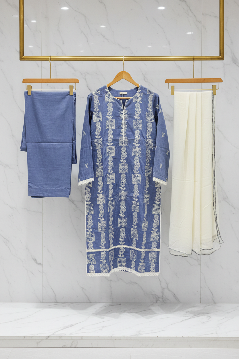 Dusty Periwinkle , Mustard Yellow and Muted Coral | Everyday Linen | Delicate Neck Style | Lace Details | Plus Sizes