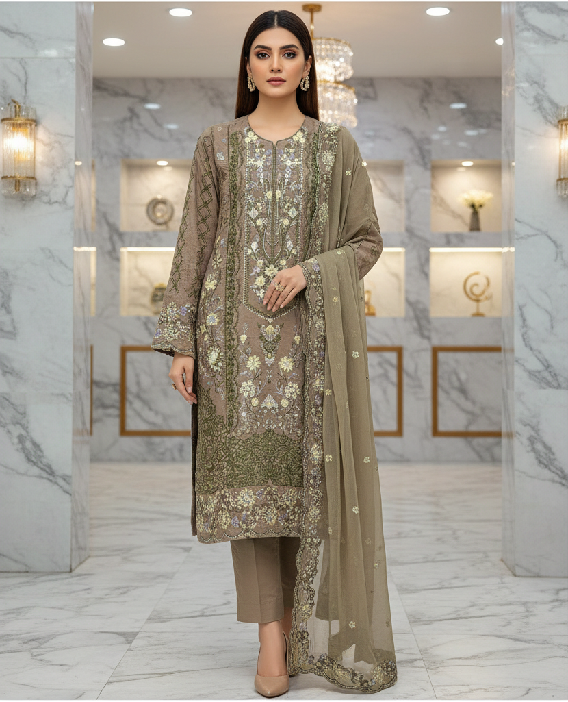 Vintage Garden Aesthetic | Ela Linen 3-Piece for Eid & Garden Parties  | Vintage Charm, Modern Comfort | Plus Sizes