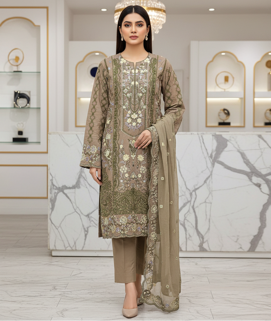 Vintage Garden Aesthetic | Ela Linen 3-Piece for Eid & Garden Parties  | Vintage Charm, Modern Comfort | Plus Sizes