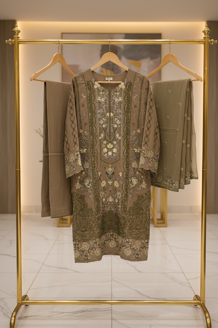 Vintage Garden Aesthetic | Ela Linen 3-Piece for Eid & Garden Parties  | Vintage Charm, Modern Comfort | Plus Sizes