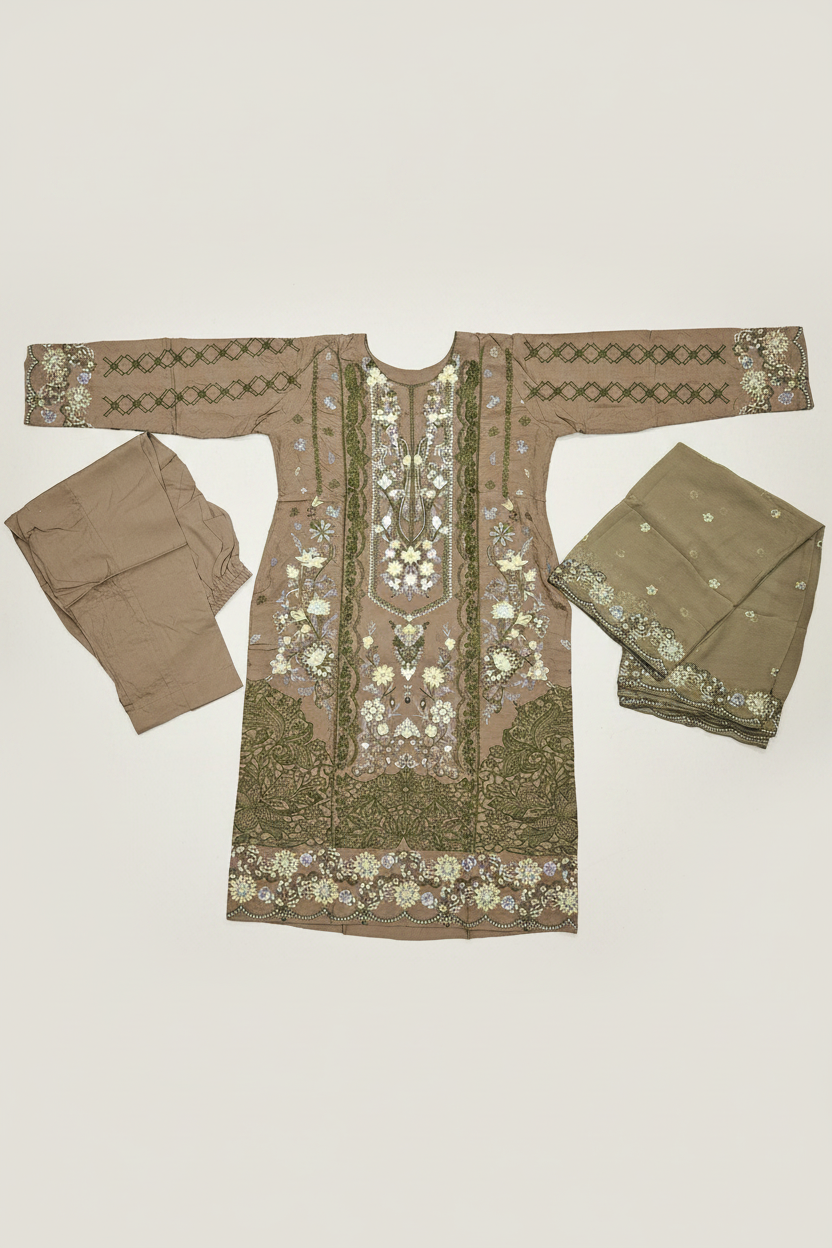 Vintage Garden Aesthetic | Ela Linen 3-Piece for Eid & Garden Parties  | Vintage Charm, Modern Comfort | Plus Sizes