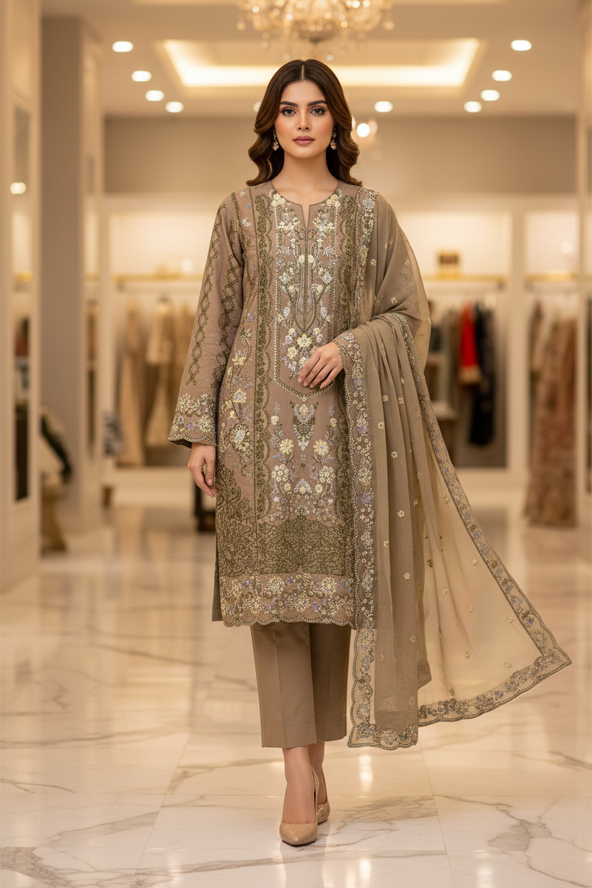 Vintage Garden Aesthetic | Ela Linen 3-Piece for Eid & Garden Parties  | Vintage Charm, Modern Comfort | Plus Sizes