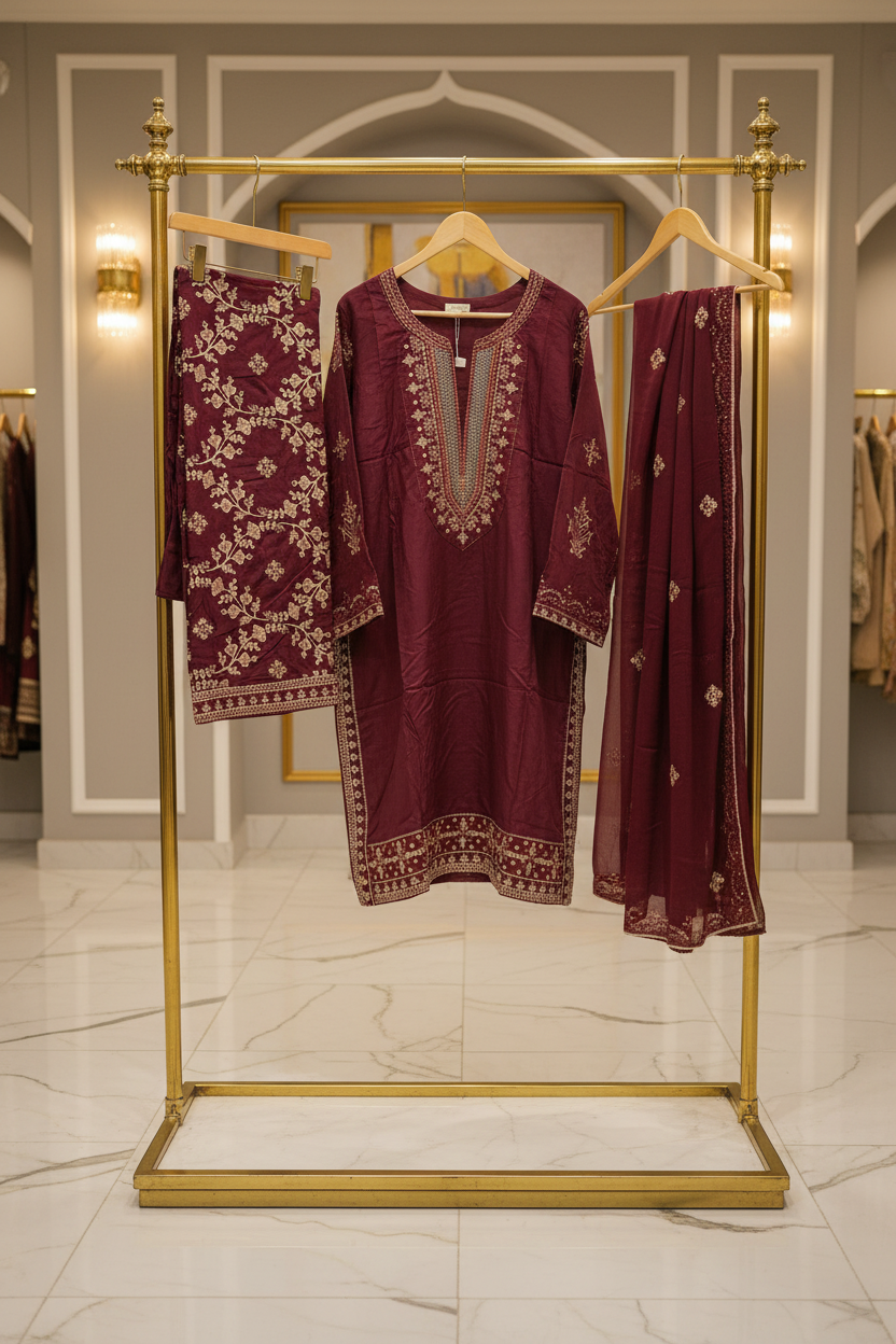 The CRZMA Quartet | Four Rich Shades, One Iconic Suit | CRZMA Linen Suits with Full Embroidery | Comfort for Eid and Parties