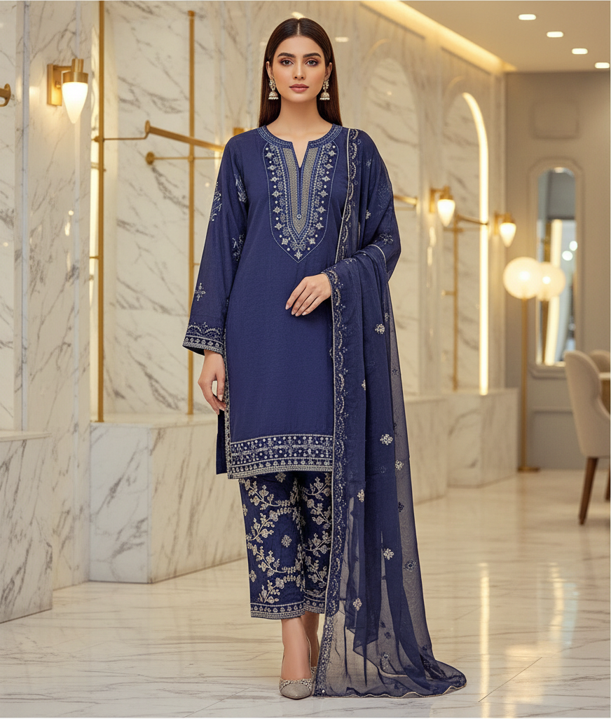 The CRZMA Quartet | Four Rich Shades, One Iconic Suit | CRZMA Linen Suits with Full Embroidery | Comfort for Eid and Parties