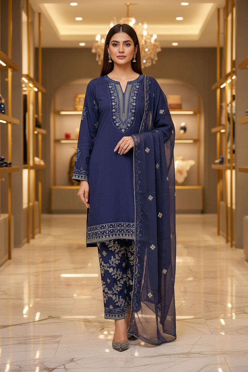 The CRZMA Quartet | Four Rich Shades, One Iconic Suit | CRZMA Linen Suits with Full Embroidery | Comfort for Eid and Parties