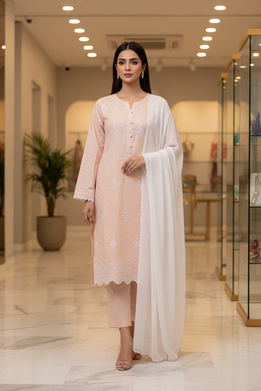 Textured Pastel Collection: Butter Yellow, Pastel Peach, Mint & Sage Shalwar Kameez | Everyday Eid Wear M to 8XL