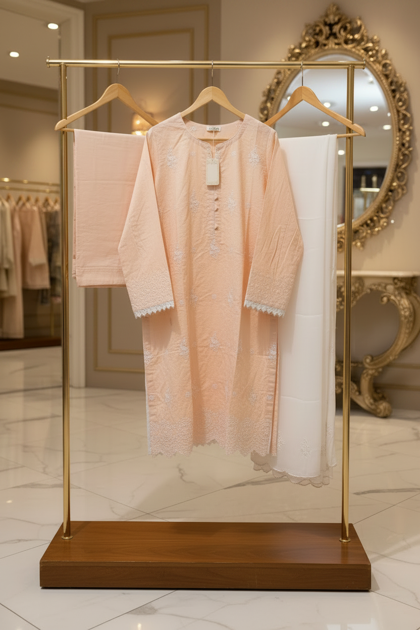 Textured Pastel Collection: Butter Yellow, Pastel Peach, Mint & Sage Shalwar Kameez | Everyday Eid Wear M to 8XL