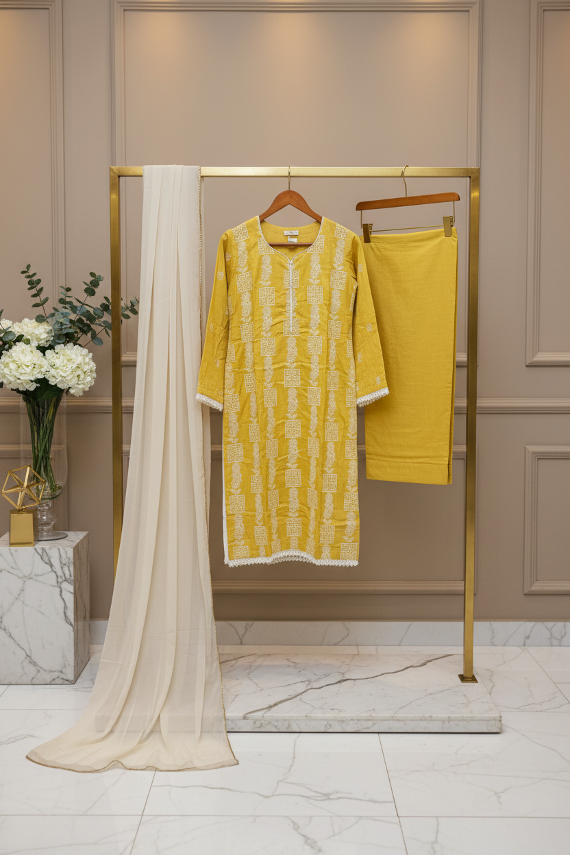 Dusty Periwinkle , Mustard Yellow and Muted Coral | Everyday Linen | Delicate Neck Style | Lace Details | Plus Sizes