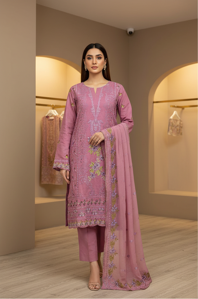 The Wild Orchid Dream | Heavy Embroidered Suit | Luxury Festive Pret for Eid & Receptions