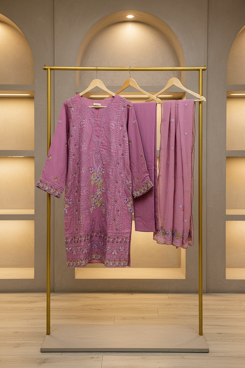 The Wild Orchid Dream | Heavy Embroidered Suit | Luxury Festive Pret for Eid & Receptions