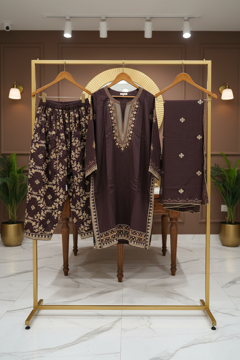 The CRZMA Quartet | Four Rich Shades, One Iconic Suit | CRZMA Linen Suits with Full Embroidery | Comfort for Eid and Parties