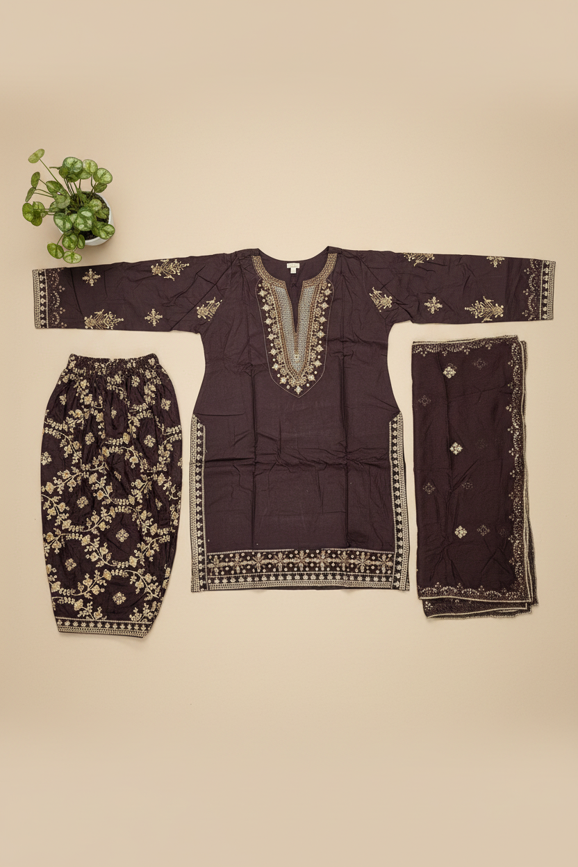 The CRZMA Quartet | Four Rich Shades, One Iconic Suit | CRZMA Linen Suits with Full Embroidery | Comfort for Eid and Parties