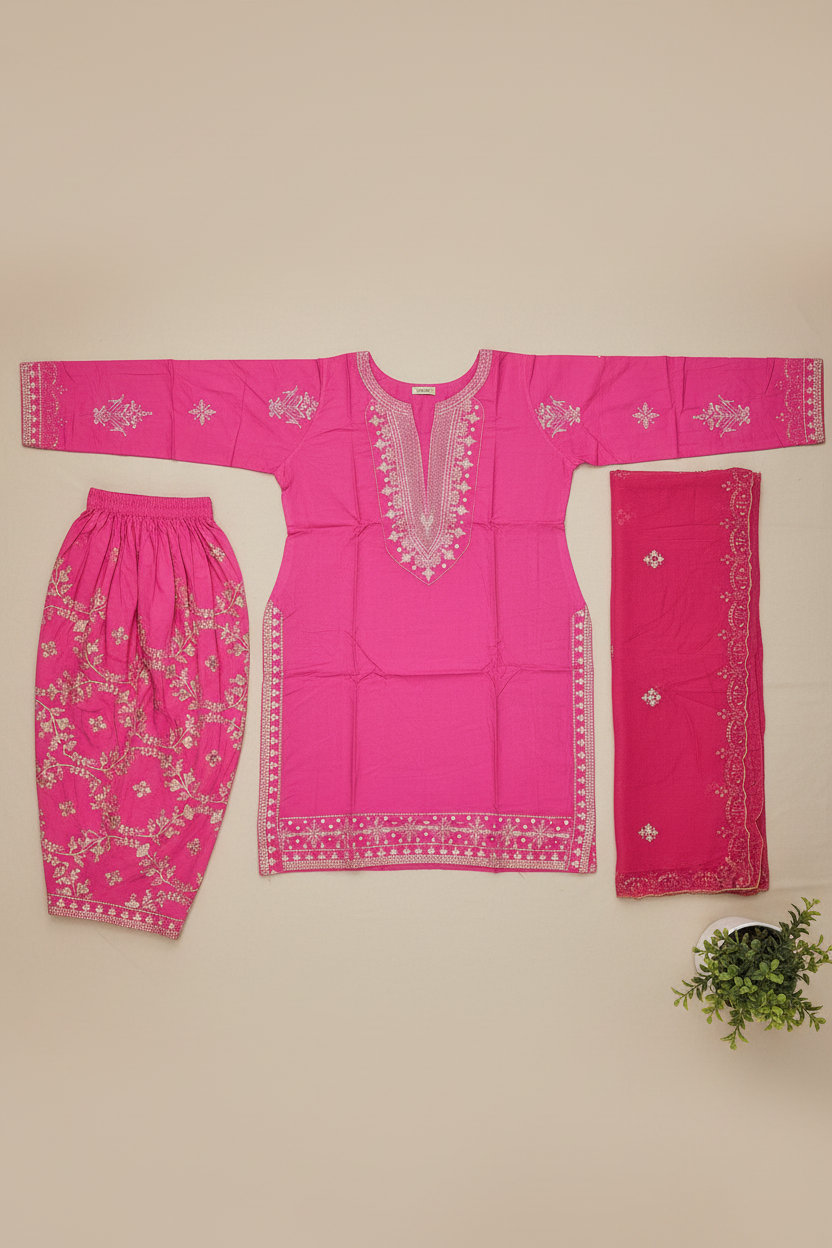 The CRZMA Quartet | Four Rich Shades, One Iconic Suit | CRZMA Linen Suits with Full Embroidery | Comfort for Eid and Parties