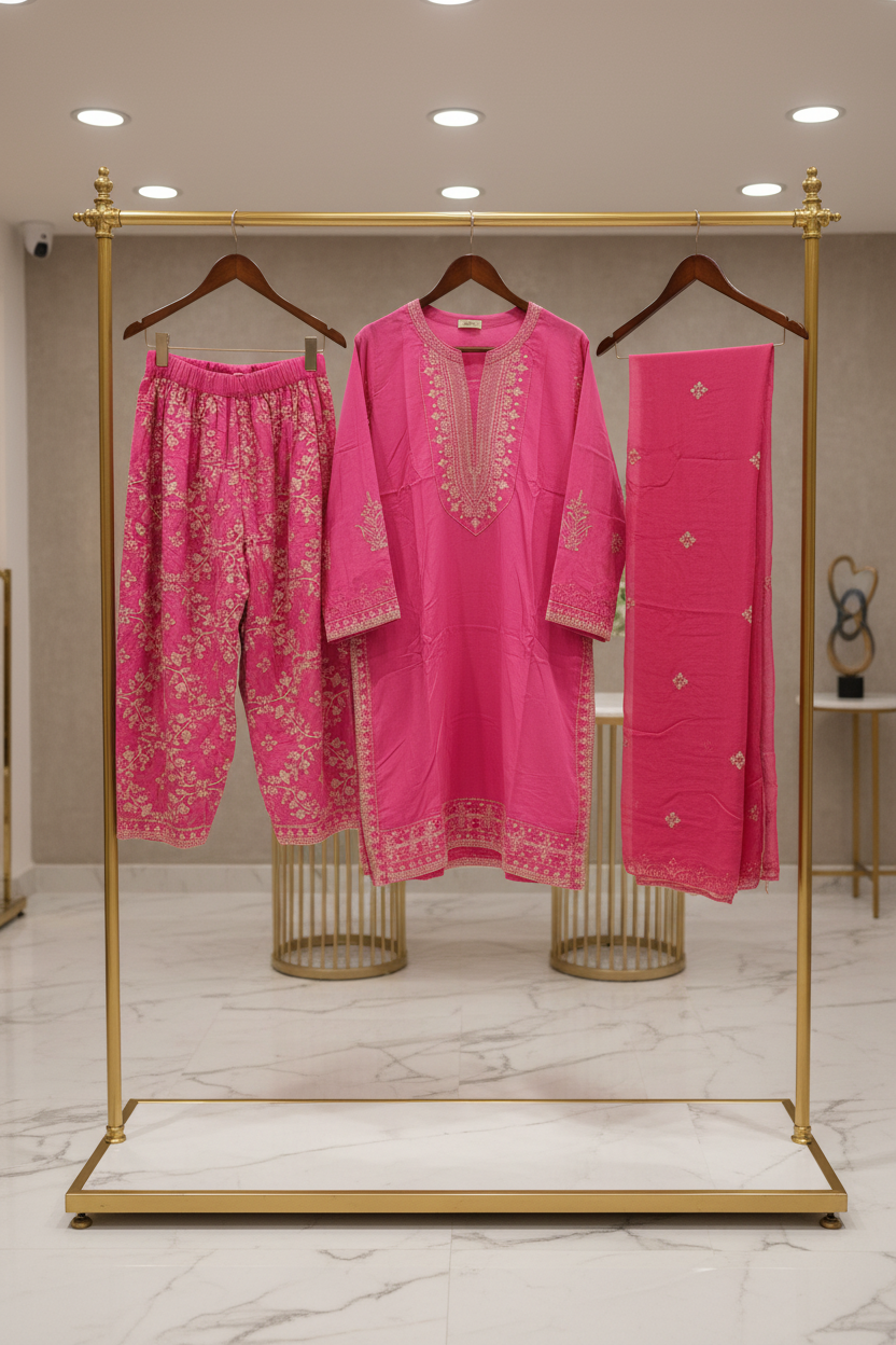 The CRZMA Quartet | Four Rich Shades, One Iconic Suit | CRZMA Linen Suits with Full Embroidery | Comfort for Eid and Parties
