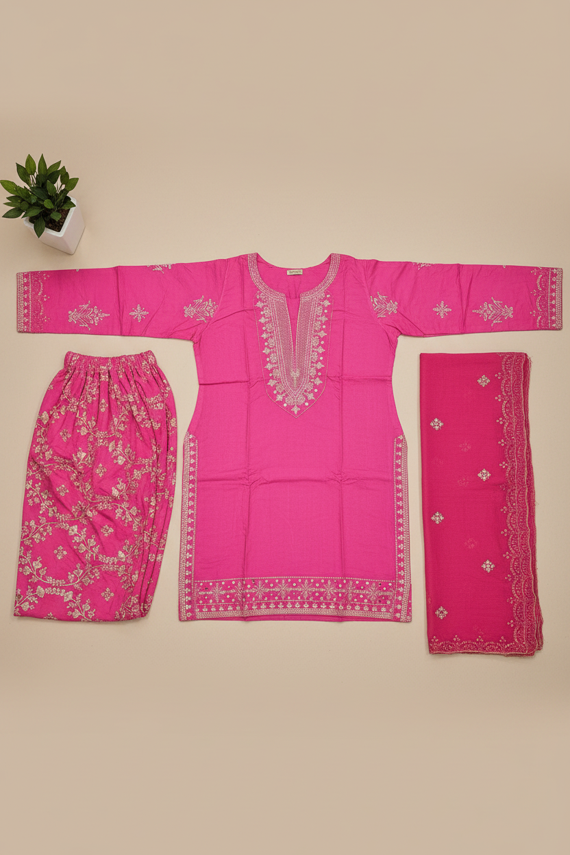 The CRZMA Quartet | Four Rich Shades, One Iconic Suit | CRZMA Linen Suits with Full Embroidery | Comfort for Eid and Parties