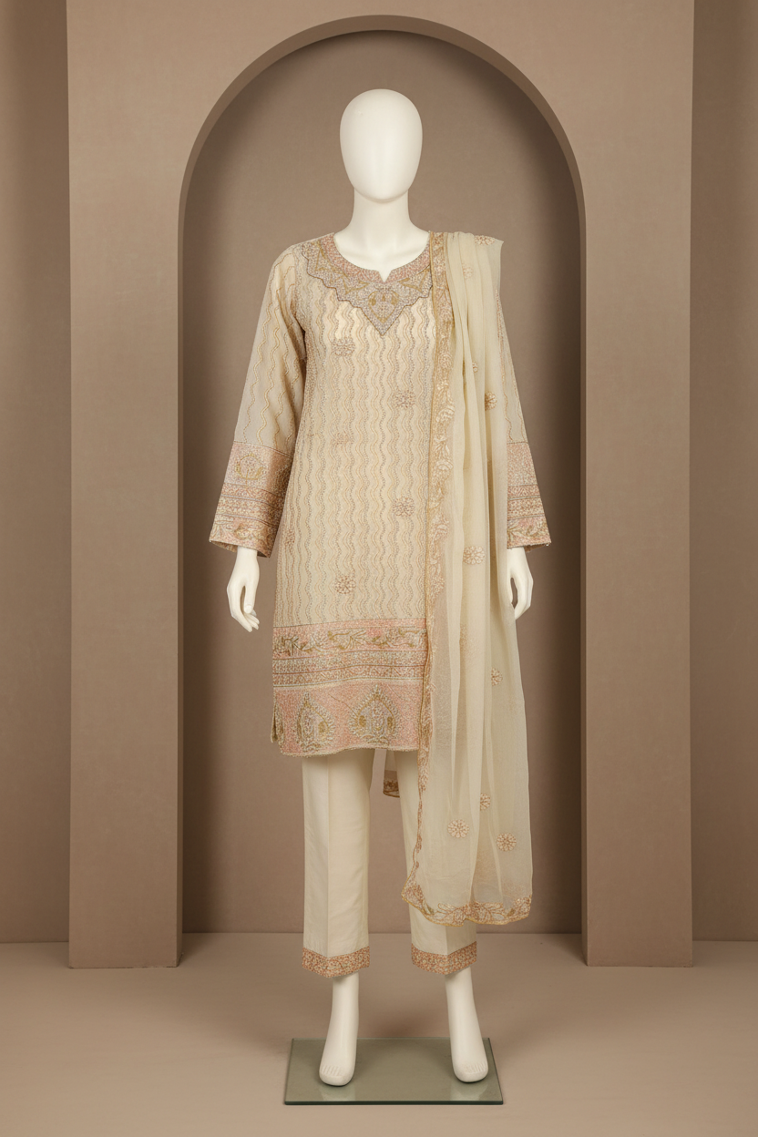 The Pearl Wave Edit | Mughal-Inspired Chiffon Suit in Four Dreamy Pastels | Your Formal Festive Chiffon