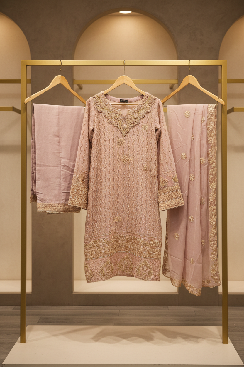 The Pearl Wave Edit | Mughal-Inspired Chiffon Suit in Four Dreamy Pastels | Your Formal Festive Chiffon