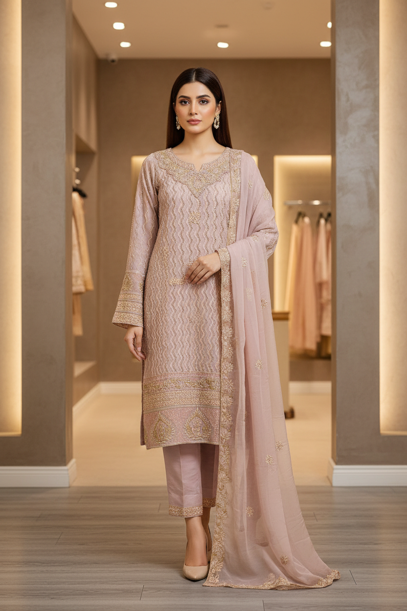 The Pearl Wave Edit | Mughal-Inspired Chiffon Suit in Four Dreamy Pastels | Your Formal Festive Chiffon