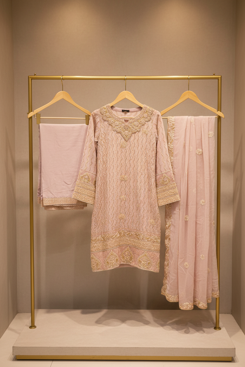 The Pearl Wave Edit | Mughal-Inspired Chiffon Suit in Four Dreamy Pastels | Your Formal Festive Chiffon