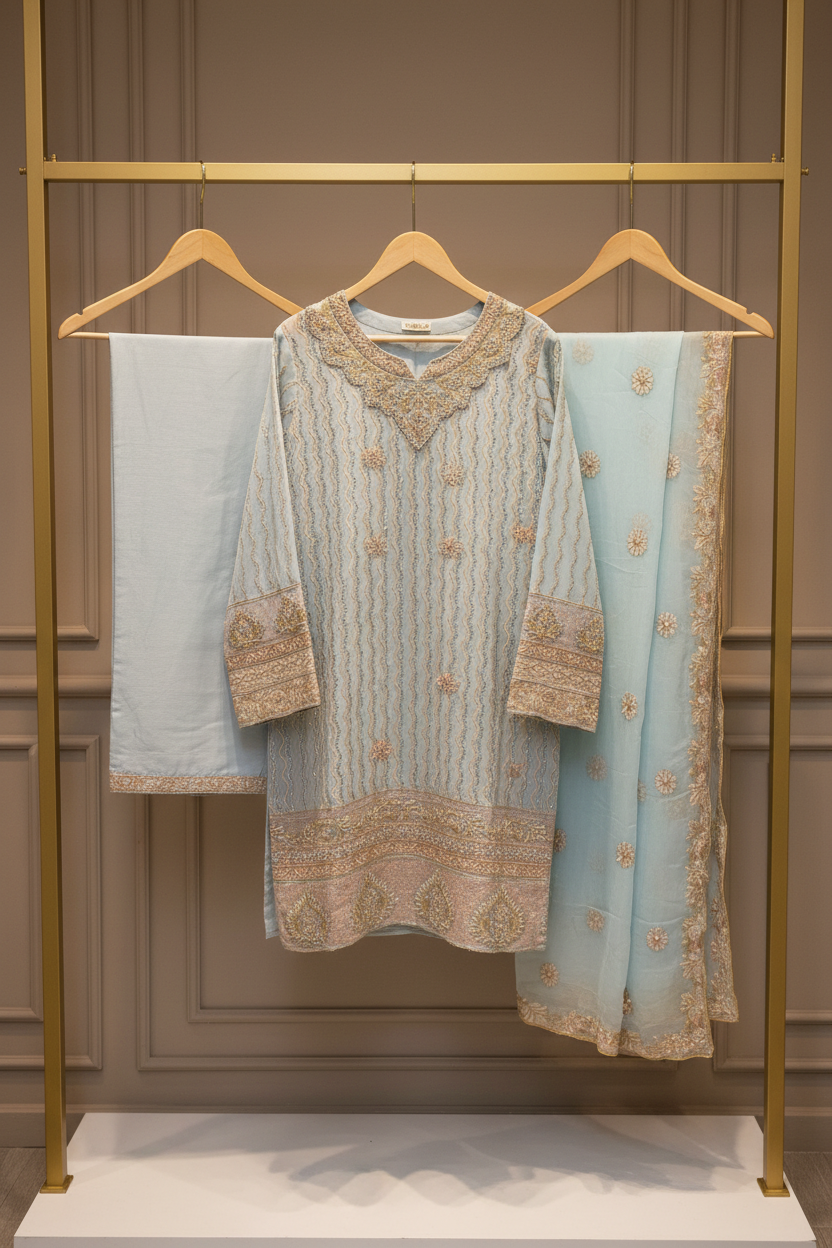 The Pearl Wave Edit | Mughal-Inspired Chiffon Suit in Four Dreamy Pastels | Your Formal Festive Chiffon