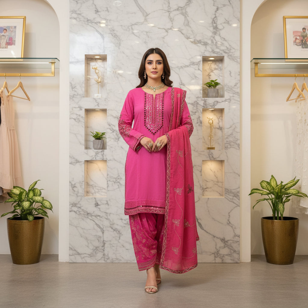 The CRZMA Quartet | Four Rich Shades, One Iconic Suit | CRZMA Linen Suits with Full Embroidery | Comfort for Eid and Parties