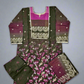 Designer black and luxury purple colour winter collection khaddar fabric with khaddar shawl