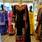 ETHN Black Chikan Kameez | White & Pink Thread Embroidery | Laser Cut Viscose Suit (M-7XL)
