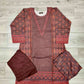 Designer crimson maroon colour winter collection khaddar fabric with khaddar shawl