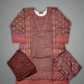 Designer crimson maroon colour winter collection khaddar fabric with khaddar shawl