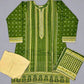 Designer fern green and banana colour winter collection khaddar fabric with khaddar shawl