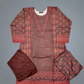 Designer crimson maroon colour winter collection khaddar fabric with khaddar shawl