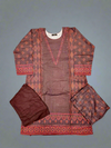 Designer crimson maroon colour winter collection khaddar fabric with khaddar shawl