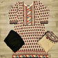 Designer off white and maroon colour winter collection khaddar fabric with khaddar shawl