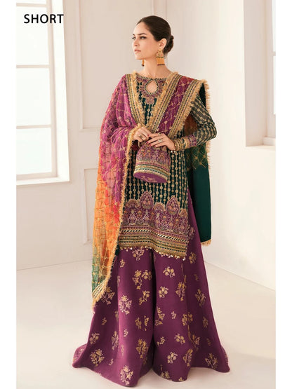 BRQ chantelle bottle green and plum colour lehenga suit kameez in chiffon with silk embroidered lehenga in sizes [M to 8XL] womenswear traditional wedding plus size clothing - gorgeous, fitj