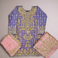 Lilac and pink colour hand embellished lehenga suit