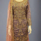 Lilac and pink colour hand embellished lehenga suit