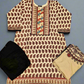Designer off white and maroon colour winter collection khaddar fabric with khaddar shawl
