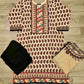 Designer off white and maroon colour winter collection khaddar fabric with khaddar shawl