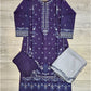 Navy blue colour thread and sequins
